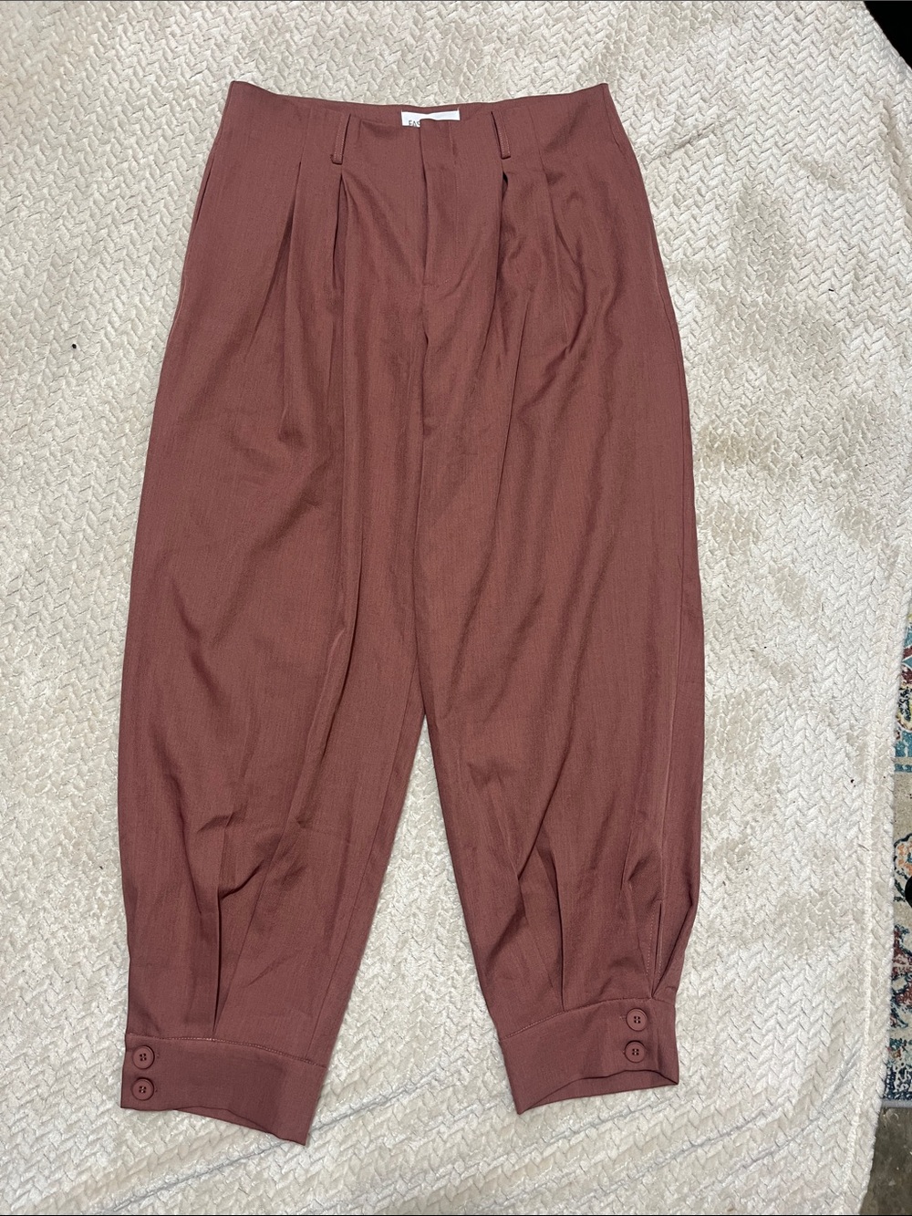 Fashion Nova Dusty Rose High-Waist Tapered Pants